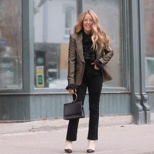 Smythe black and gold metallic blazer